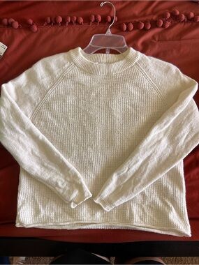 Madewell Cream Crewneck Textured Sweater - Women